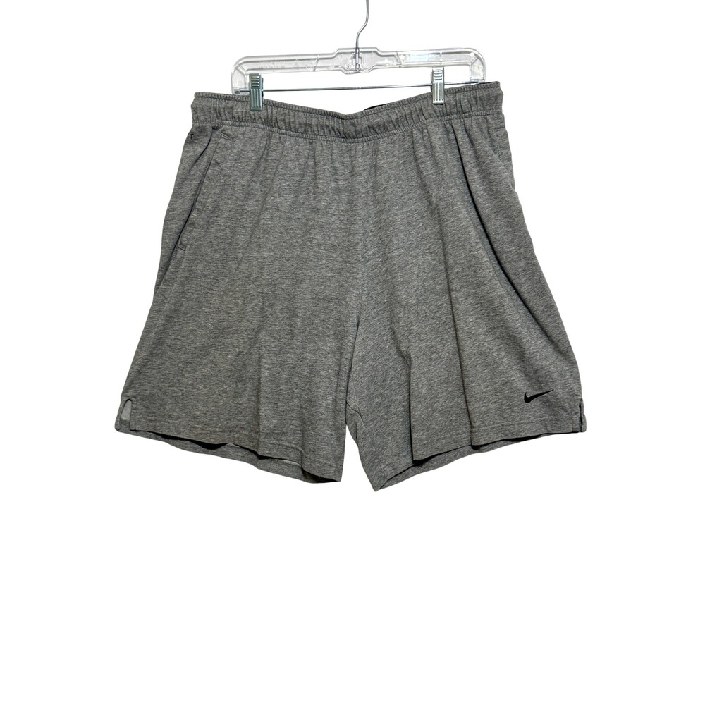 Nike Dri-FIT Mens 2XL Gray Cotton Blend Athletic Training Shorts XXL